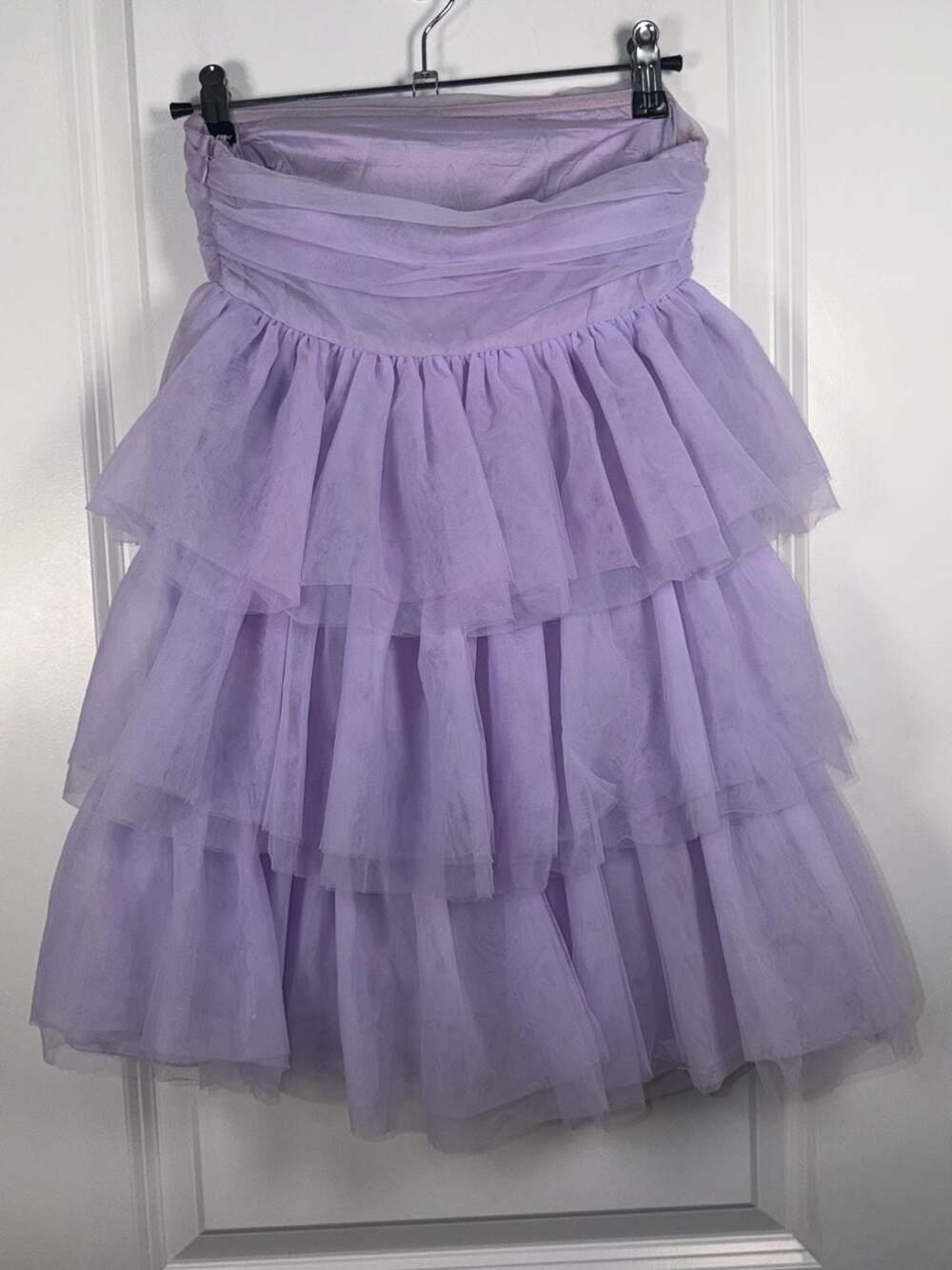 Beginning Boutique Birthday Girl Lilac Strapless Ruffled Mini Party Dress - Picture 3 of 9